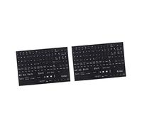 Lurrose Autocollants pour Clavier Anglais Lot de 2 Clavier d'Ordinateur Portable Bureau Facile à Appliquer pour à Jour Les Usées Noir
