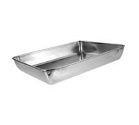 Lurrose Bac de Bain pour Oiseaux en Métal Inoxydable Bords Lisses 35x30 Cm pour Cage D’Oiseaux Petit Bassin de Bain Adapté Pigeons et Perroquets