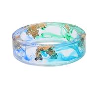 Lurrose Bague en Résine Feuille d'Or 21Mm Créative Accessoire de Mode pour Présents et Tenues Décontractées Unisexe