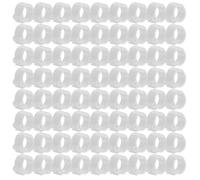 Lurrose Bague pour Pigeon 10 MM Blanche 100 Pièces Anneaux D’Identification Pratiques Légers pour Élevage et Gestion Volaille Clipser Facilement pour Tri et Transport