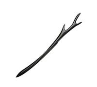 Lurrose Baguette à Cheveux en Bois D’ébène pour Coiffure Tête Boule Style Chinois Vintage Design Unique Accessoire pour Cheveux Longs
