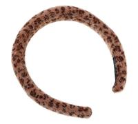 Lurrose Bandeau à Imprimé Léopard Vintage en Peluche et Lambswool Confortable pour L'automne et L'hiver, Accessoire de Mode Élégant et Polyvalent pour Cheveux
