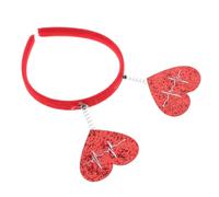Lurrose Bandeau D'Amour À Perles Pour Femme Saint-Valentin Cupidon Fille Tendance Accessoire Pailleté Cœur Fête Bandeau Antenne Bandeaux De Mariée Pour Mariage Bandeaux De