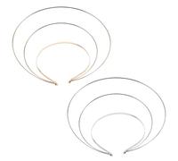 Lurrose Bandeau de Déesse en Fer à Trois Couches 2pcs, Accessoire DIY Confortable et Polyvalent pour Coiffes de Mariée, Style Ancien Hanfu pour Femmes