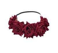 Lurrose Bandeau de Mariage en Tissu Coiffe de Mariée Rose Simulée, Élégant et Créatif, Accessoire pour Banquet ou Fête, Présent de Saint-valentin