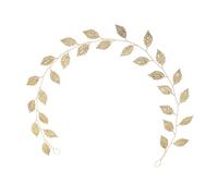 Lurrose Bandeau Mariage Feuilles Dorées en Alliage Léger, Accessoire de Coiffure de Mariage Élégant pour Cérémonie et Photos, Coiffes pour Mariée Femme, Bandeau Cheveux Femme Cérémonie