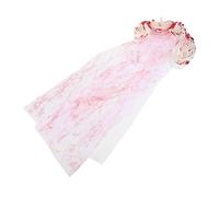 Lurrose Bandeau pour Cheveux D'halloween Voile de Mariée Sanglant, Coiffe de Cosplay Fantôme à Fleurs, Accessoire de Fête Halloween, Couvre-chef Décoratif pour Costume Jour des Morts