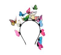 Lurrose Bandeau pour Cheveux Femme 3d Effet Papillonnage Multicolore, Serrage-tête Léger et Créatif, Accessoire Coiffure Mariage et Fêtes, Bandeau Décoratif Confortable et Ajustable