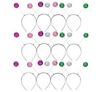 Lurrose Bandeaux Antenne Extraterrestre 12 Pièces Boules Scintillantes, Serrage-Têtes Martiens Résistants la Déformation, Accessoires pour Costume Femme en Fêtes Cosplay