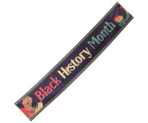 Lurrose Bannière de Décoration pour Fête du Mois de L'histoire des Noirs en Polyester Installation Simple, Design Élégant pour Célébration en Classe ou Événement Éducatif