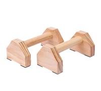 Lurrose Barre de Gymnastique en Bois Massif, Support Push Up pour Musculation Machine, 1 Paire pour Entraînement Fitness et Étirements