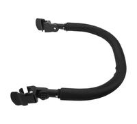 Lurrose Barre de Protection et Angle Réglable pour Poussette Bébé Bord Arrondi en Tissu Oxford Noir, Compatible Poussettes pour Promenades en Extérieur