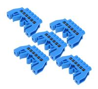 Lurrose Barre Omnibus en Laiton à 6 Positions à Vis, Bornier Électrique de Mise la Terre 5 Trous, Barrette Connexion Zéro et Terre, Accessoire pour Boîte de Distribution, Résistant