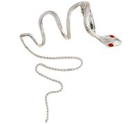 Lurrose Barrette à Cheveux Serpent en Métal Inaltérable Chaîne Argentée, Pince Longue pour Queue de Cheval, Accessoires Coiffure Femme Élégants pour Soirées et Concerts