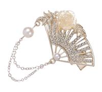 Lurrose Barrette Cheveux Éventail avec Glands Accessoire Coiffure Élégant pour Femmes Clip Traditionnel Chinois Adapté Hanfu et Styles Variés