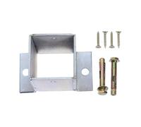 Lurrose Base de Poteau Carré en Acier Galvanisé 60X60X80 MM Kit Vis pour Fixation sur Terrasse et Balustrade, Support d'Ancrage Résistant pour Bois ou Béton