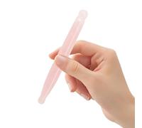Lurrose Bâton de Massage Gua Sha en Quartz Rose pour Visage et Cou, Outil de Massage en Jade Lavable pour Détente Musculaire et Ajustement de Contraction, Personnes Occupées
