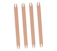 Lurrose Bâton de Tissage en Bois Naturel Grand Format, Lot de 4 Navettes Artisanales pour Métier à Tisser, Outil de Tissage DIY, Accessoire de Filage pour Artisanat et Couture