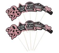Lurrose Bâtonnets Décoratifs pour Centres de Table de Remise de Diplômes 2026 - Ensemble de 20 Pièces en Rose Doré - Accessoires de Décoration pour Fête de Fin D’études -