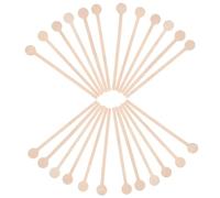 Lurrose Bâtonnets Mélangeurs en Bois Naturel à Extrémités Arrondies, 100 Pièces, Agitateurs Café et Boissons Chaudes, pour Cocktails, Thé, Lait, Usage Maison, Bureau et Bar Réutilisable