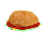 Lurrose Béret Burger Jaune Créatif pour Femme Chapeau de Fête Décoratif et Accessoire de Costume Original, Couvre-chef Léger et Confortable pour Carnaval, Halloween et Événements Festifs