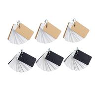 Lurrose Bloc-notes à Anneaux Portable 6 Pièces Noir et Blanc 90-100 Feuilles Cartonnées Rechargeables pour Mémos et Cartes Mémoire Scolaires et Bureau