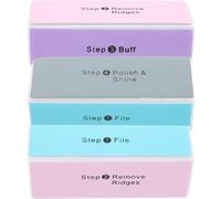Lurrose Bloc Polissoir pour Ongles 3 Pièces en Sable de Polissage, Outil Manucure Professionnel pour Façonner, Lisser et Polir Ongles en DIY et Salons Couleur Aléatoire