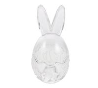 Lurrose Bocal à Bonbons en Verre en Forme de Lapin de Pâques avec Oreilles de Lapin : Boîte Décorative pour Les Friandises de Pâques Et La Décoration de Table - Boîte de Rangement Hermétique pour