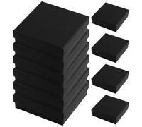 Lurrose Boîte à Alliances en Papier Noir 10 Pièces pour Cérémonie de Mariage, Facile à Ouvrir et Fermer, Design Simple et Léger pour Rangement de Bijoux