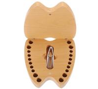 Lurrose Boîte à Dents en Bois pour Bébé Forme Unique Boîte à Souvenirs de Dents de Lait pour Garçons et Filles pour Conserver Perdues en Souvenir