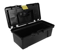 Lurrose Boîte à Outils Abs Noire avec Poignée Rangement Sécurisé pour Outils Électriques et Manuels Plateau Amovible pour Petites Caisse Multifonctionnelle de Réparation Couleur