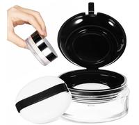 Lurrose Boîte à Poudre de Voyage Compacte 15g en Plastique Houppette en Éponge, Étui Portable Sûr et Élégant pour Poudre et Blush Bureau Camping
