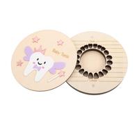 Lurrose Boîte à souvenirs pour dents de lait, boîte en bois pour la fée des dents, de rangement pour de lait perdues, étui à souvenirs de pour garçons et filles, cadeau de naissance, violet