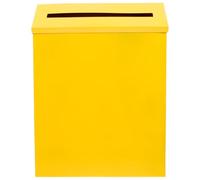 Lurrose Boîte aux Lettres Vintage en Fer Jaune Boîte Murale Rétro Simple Organisateur de Courrier Suspendu Décoration Extérieure pour Jardin et Maison à Suggestions Pratique