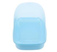 Lurrose Boîte de Bain Sable pour Hamster Plastique Bleu Salle de Bain Basse pour Gerbille et Petits Animaux Espace Pratique et Sec et Sauna