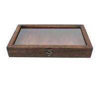 Lurrose Boîte de Conservation Bois pour Insectes et Lépidoptères Vitrine Présentoir Transparent Coffret de Rangement Naturel pour Collections et Échantillons Facile Utilisation