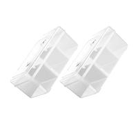 Lurrose Boîte de Rangement Compartimentée 2 Pièces en Plastique pour Remède Grosse Capacité Facile à Transporter pour Usage Domestique et Extérieur