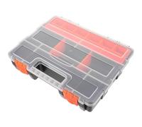 Lurrose Boîte de Rangement Compartimentée en Plastique Épais, Petite Taille, Portable et Transparente, Conteneur pour Petites Pièces et Visserie, Organiseur Pratique pour Atelier