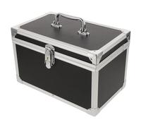 Lurrose Boîte de Rangement Multifonctionnelle pour Accessoires de Magie, Grosse Taille 30x18x19 Cm, Texture Peau de Requin, Intérieur Étanche, Cadre en Alliage D'aluminium, Mallette