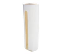 Lurrose Boîte de Rangement Murale pour Coton à Maquillage 7,7x6,6x23,8 Cm, Blanche, Contenant Adhésif Anti-poussière pour Lingettes Démaquillantes, Étui Pratique pour Salle de Bain