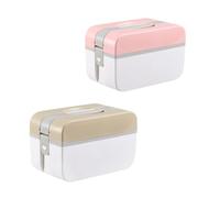 Lurrose Boîte de Rangement pour Remède Portable en Plastique Haute Capacité Étui Multicouche et Serrure, Mallette à Remède Multifonctionnelle pour Voyage en Plein Air