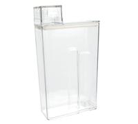 Lurrose Boîte de Rangement Transparente pour Lessive Couvercle à Échelle Claire, Grosse Capacité en Pet, Pratique à Transporter pour Organisation Maison