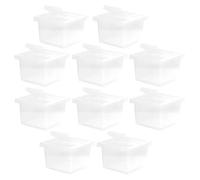Lurrose Boîte D'élevage pour Reptiles en Plastique 10 Pièces Multiples Aérations pour Maintien et Observation des Araignées et Escargots
