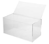 Lurrose Boîte D'exposition en Acrylique Transparent pour Rangement Figurine et Fournitures de Manucure, Légère Surface Lisse, pour Boutique ou Bureau