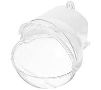 Lurrose Boîte Oiseaux Suspendue Transparente, Petit Bassin en Plastique pour Perruches et Perroquets, Bain Pratique pour Cage à Oiseaux Intérieur, Accessoire Hygiène et Rafraîchissement