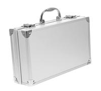 Lurrose Boîte Portable Aluminium Mallette De Transport Conteneur à Outils Boîte à Cosmétiques Organisateur Polyvalent pour Maison Et Voyage