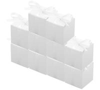 Lurrose Boîtes à Dragées Carrées Faciles à Utiliser et Sûres pour Aliments Lot de 50 en Papier Blanc Style Européen Plusieurs styles pour Décoration de Table et Fête Plusieurs styles
