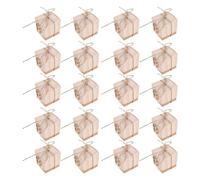Lurrose Boîtes à Dragées en Papier Kraft, 40 Coffrets Ronds Forme Arbre de Vie Corde en Jute, Emballage pour Présents de Baptême et Réceptions