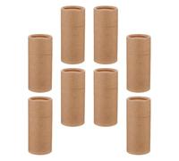 Lurrose Boîtes de Rangement Cylindriques 8pcs 100ml en Papier Kraft Couvercle pour Flacon D'huile Essentielle et Thé, Emballage Séparé Recyclable Adapté au Stockage et Transport