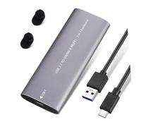 Lurrose Boîtier de Disque Dur Externe Nvme SSD Type-c 3.1 en Alliage D'aluminium, Double, Transfert Rapide, Portable pour Usage Quotidien Bureau